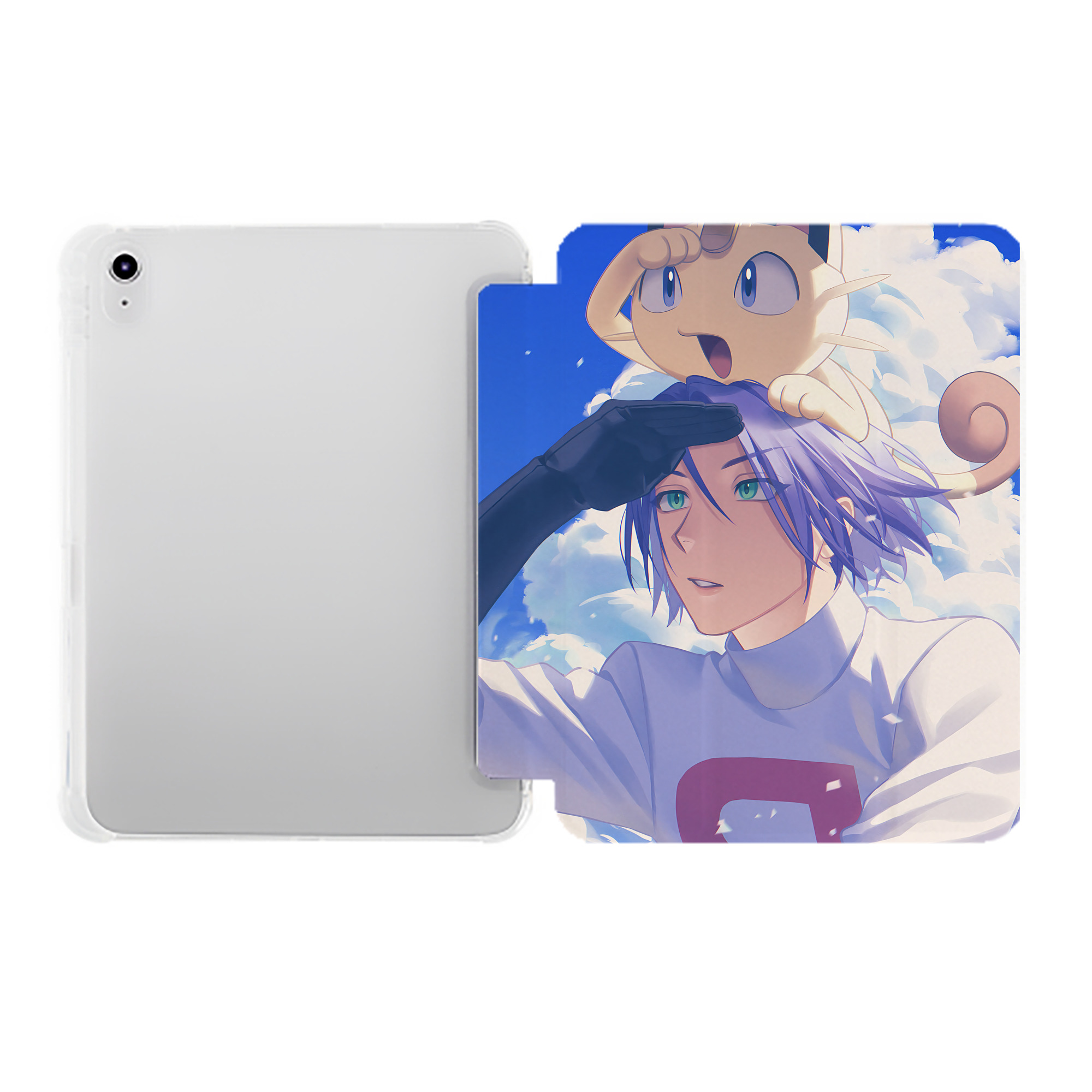 （画像用） ポケットモンスター Pokémon IPad ケース ペン収納付き 三つ折りスタンド PUレザー×シリコン 対応機種9.5/10.5/10.9インチ